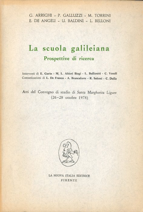 La scuola galileiana. Prospettive di ricerca.