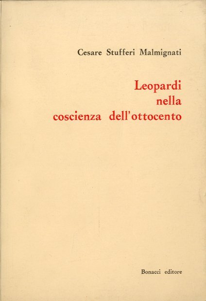 Leopardi nella coscienza dell'Ottocento.