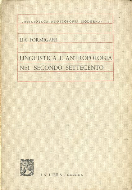 Linguistica e antropologia nel secondo Settecento. | Immagine principale