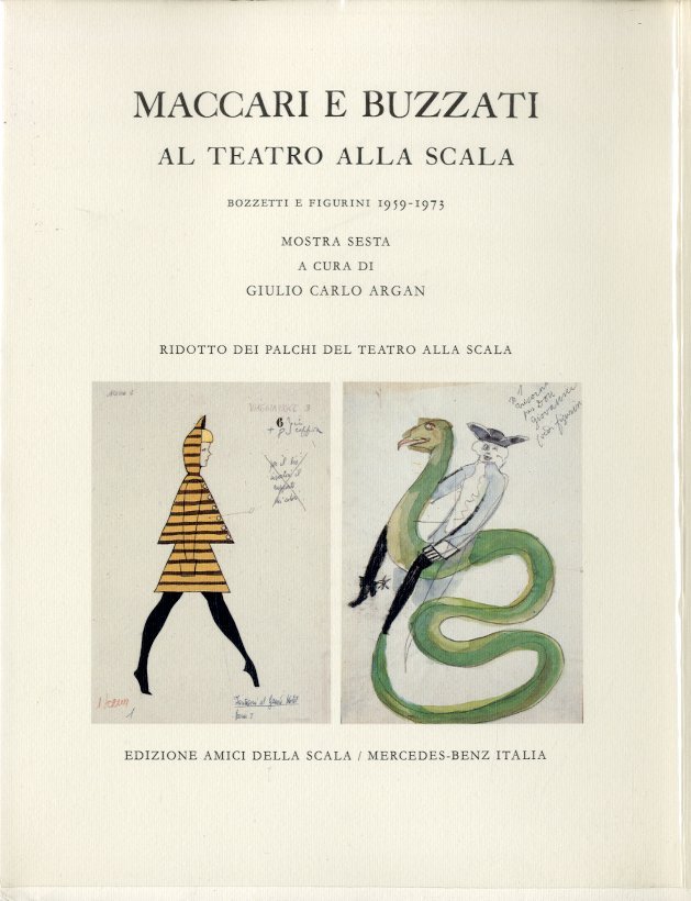 Maccari e Buzzati al Teatro alla Scala. Bozzetti e figurini …