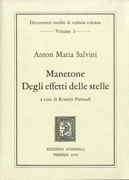 Manetone. Degli effetti delle stelle.