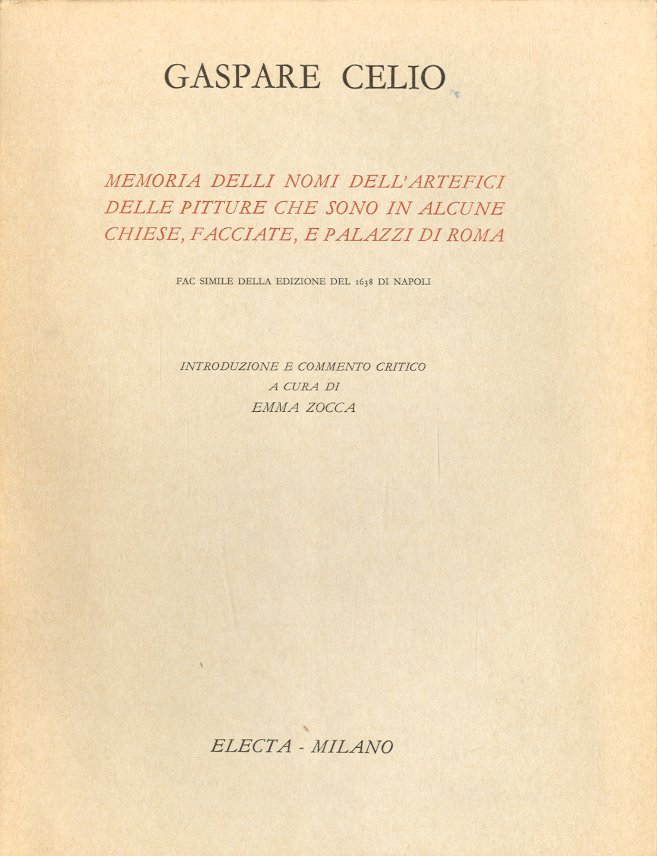 Memoria delli nomi dell'artefici delle pitture che sono in alcune …