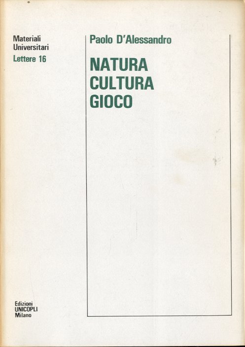 Natura cultura gioco.