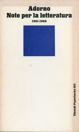 Note per la letteratura 1961 - 1968.