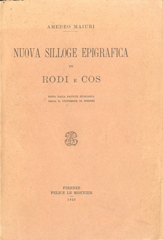 Nuova silloge epigrafica di Rodi e Cos.