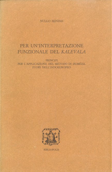 Per un'interpretazione funzionale del Kalevala.