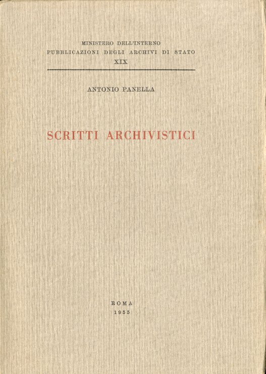 Scritti archivistici.