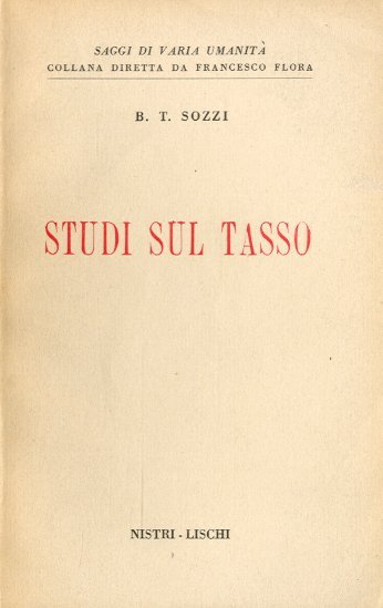 Studi sul Tasso.