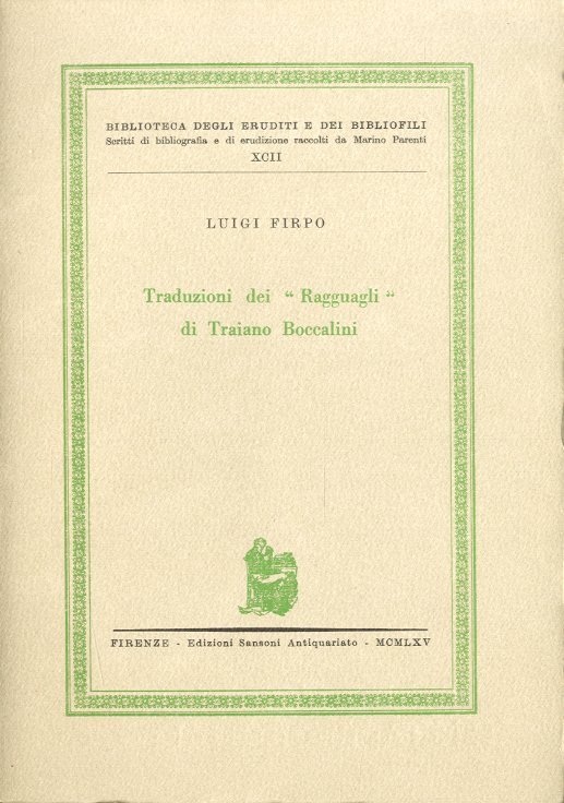 Traduzioni dei "Ragguagli di Traiano Boccalini".