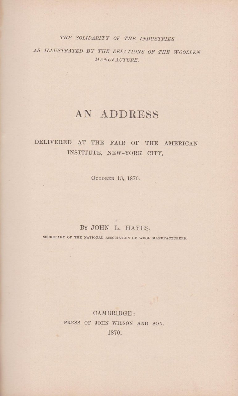 An Adress delivered at the fair of the American Institute, …