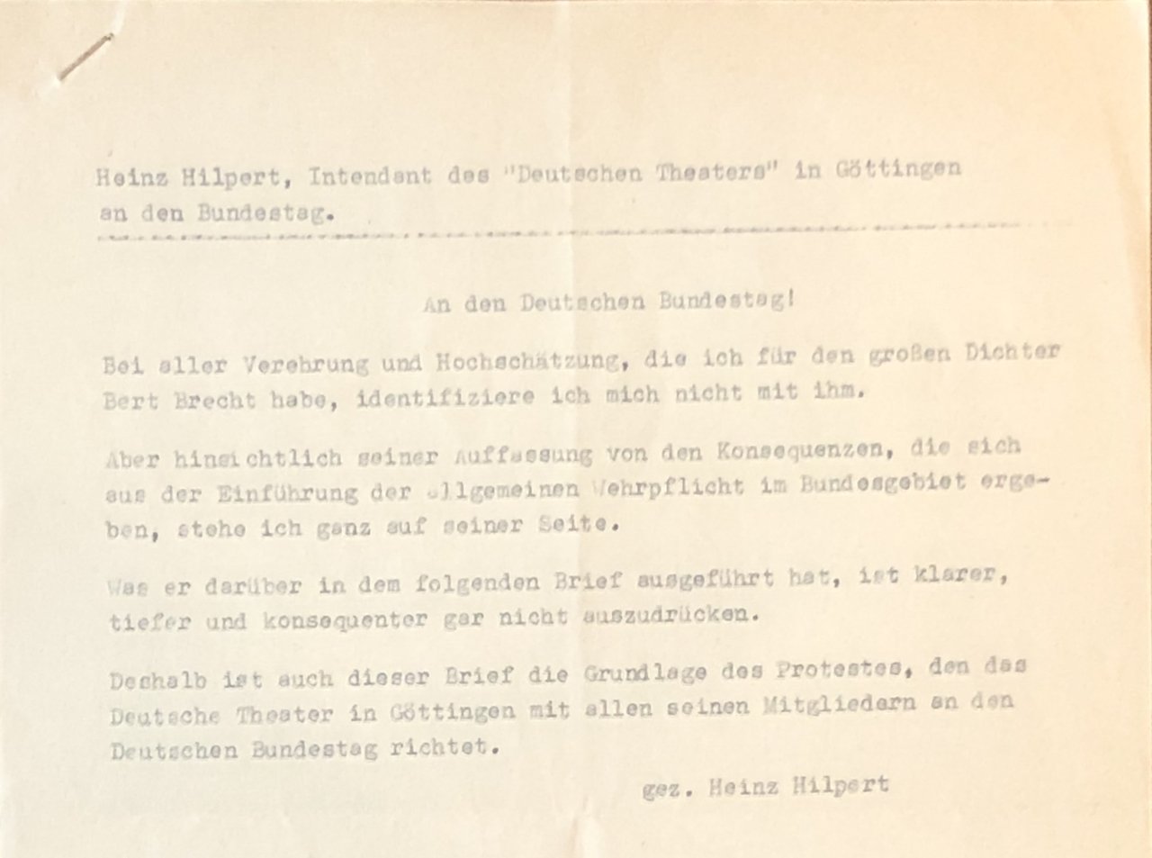 An den Deutschen Bundestag!