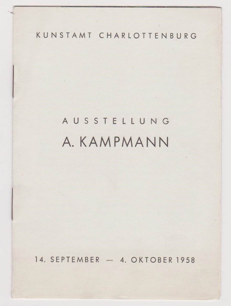 Ausstellung A. Kampmann.