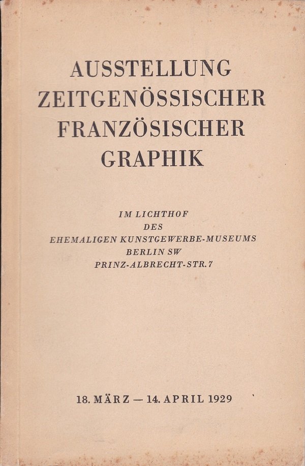 Ausstellung zeitgenössischer französischer Graphik.