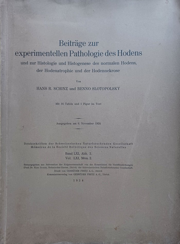 Beiträge zur experimentellen Pathologie des Hodens und zur Histologie und …