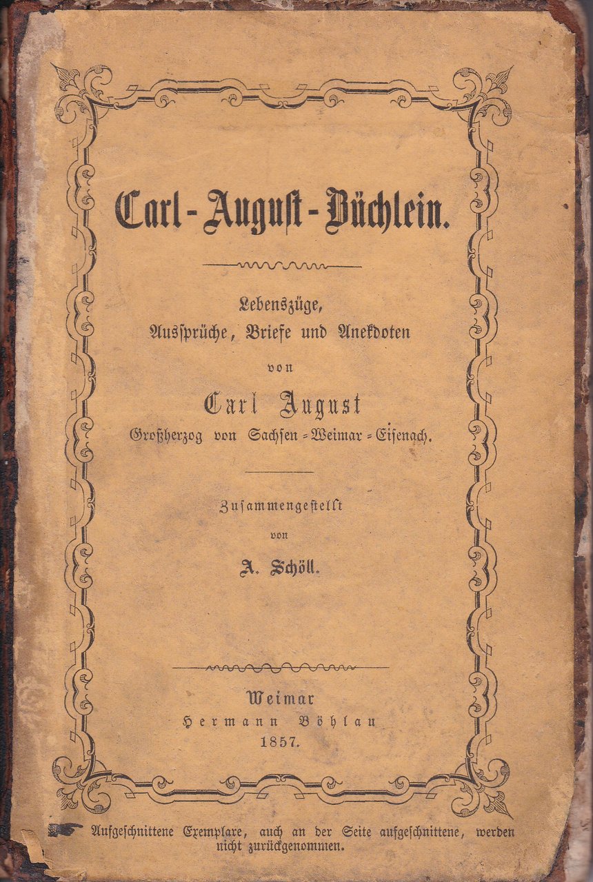 Carl-August-Büchlein.