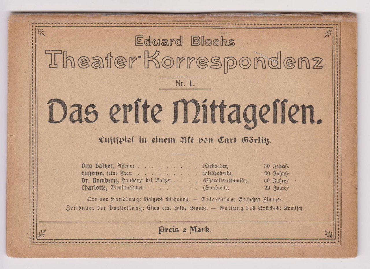 Das erste Mittagessen.