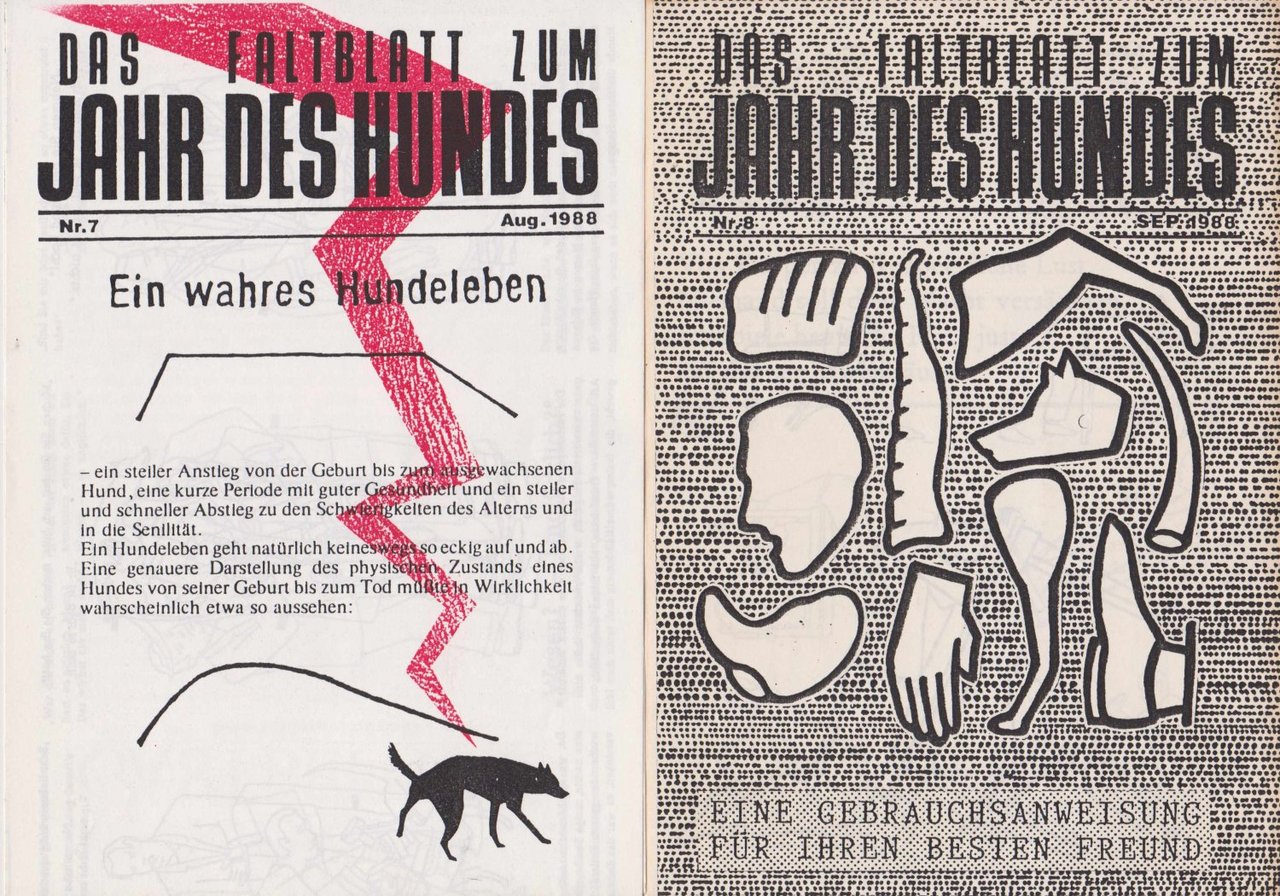 Das Faltblatt zum Jahr des Hundes. Nummer 7-12.