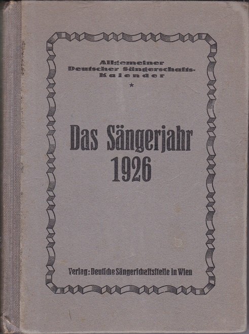 Das Sängerjahr 1926.