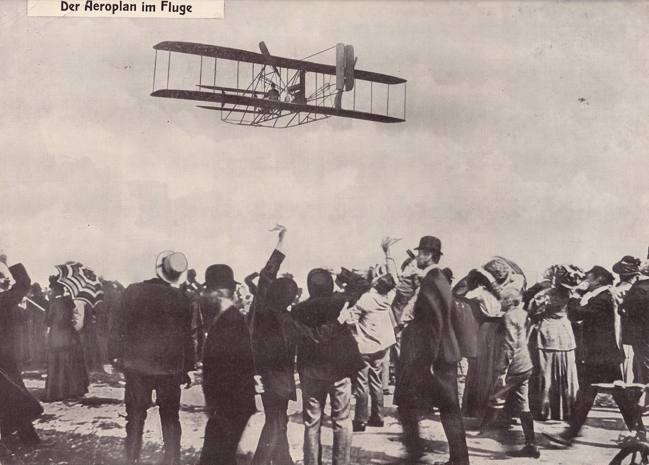 Der Aeroplan im Fluge.
