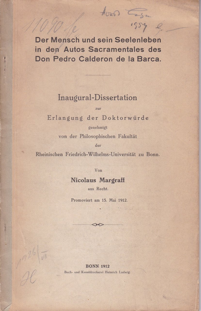 Der Mensch und sein Seelenleben in den Autos Sacramentales des …