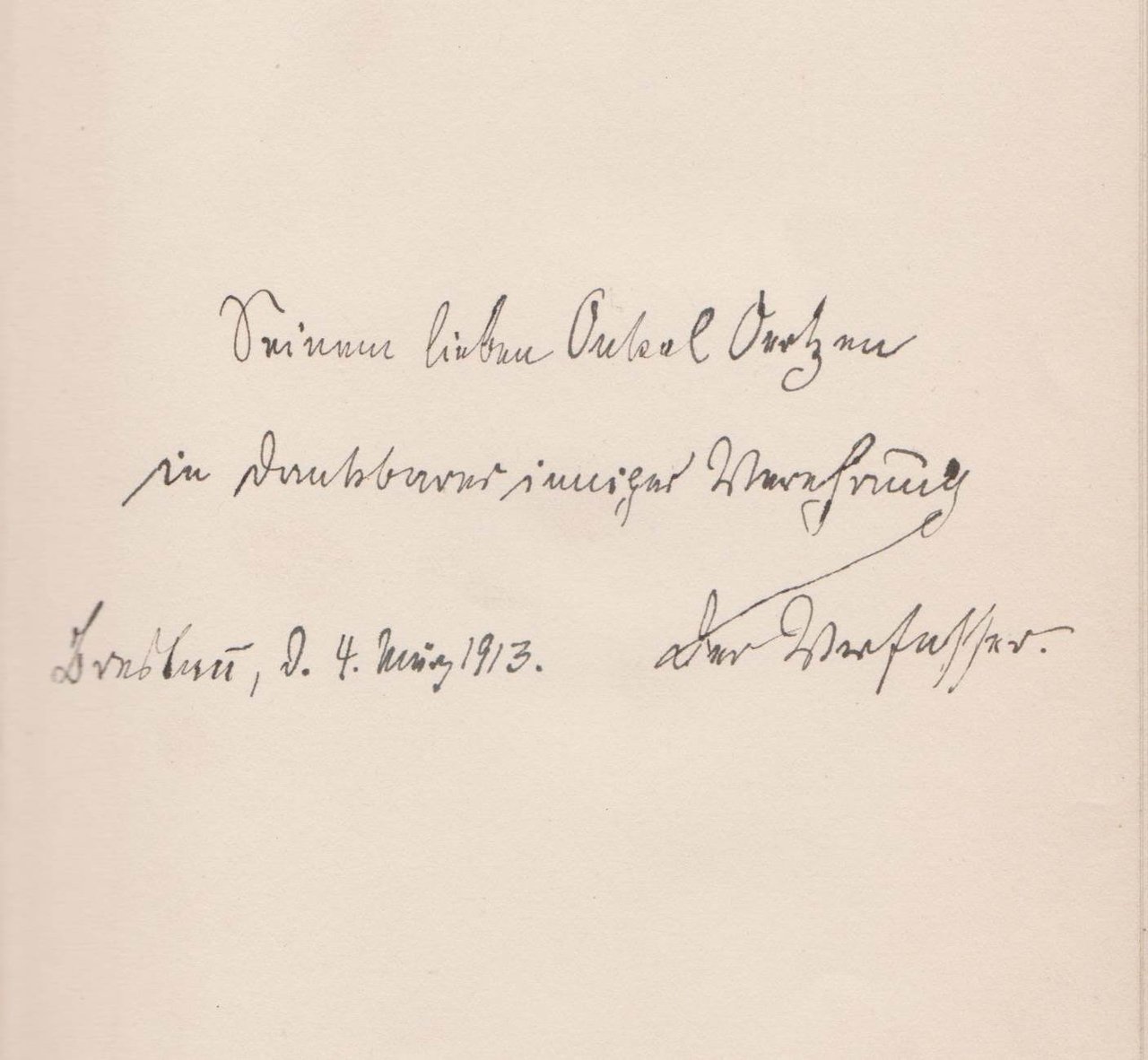 Der Menschengläubige. (Verfasserwidmung!).