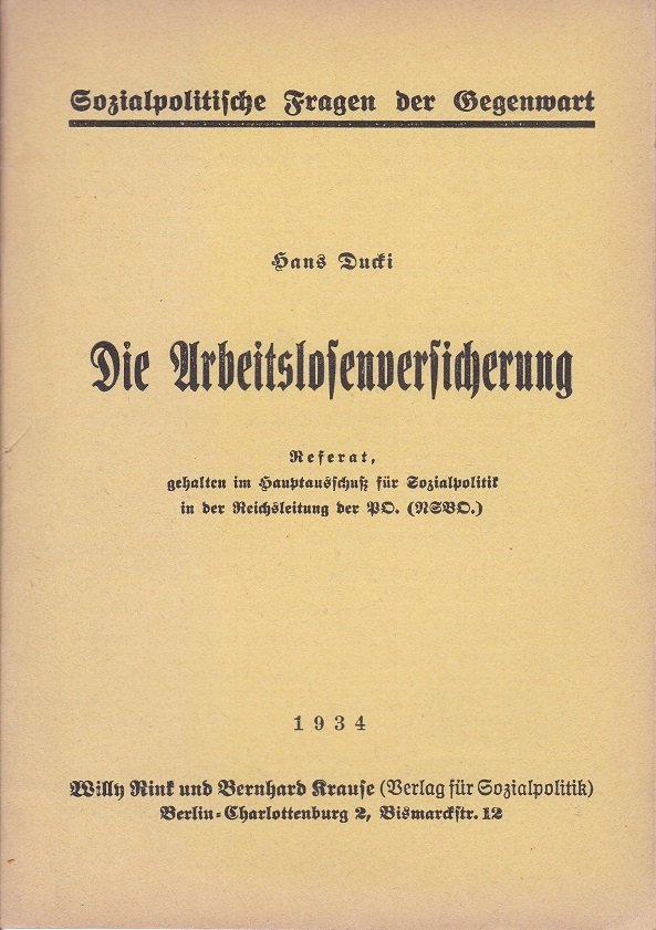 Die Arbeitslosenversicherung.