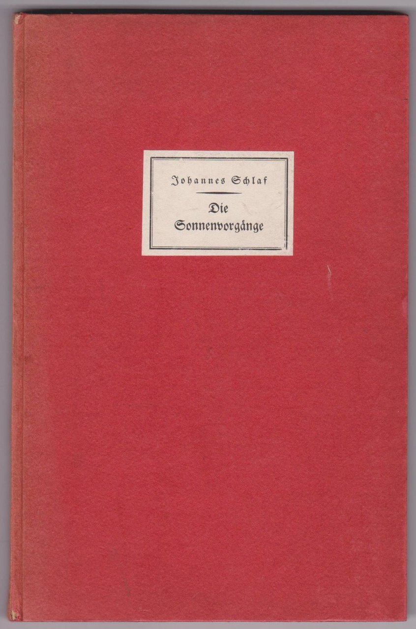 Die Sonnenvorgänge.