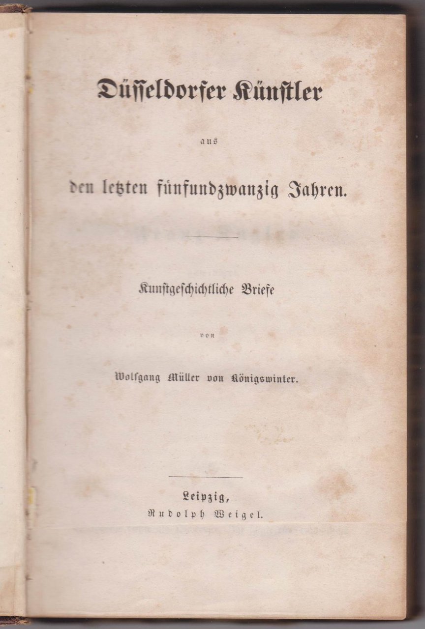 Düsseldorfer Künstler aus den letzten fünfundzwanzig Jahren.
