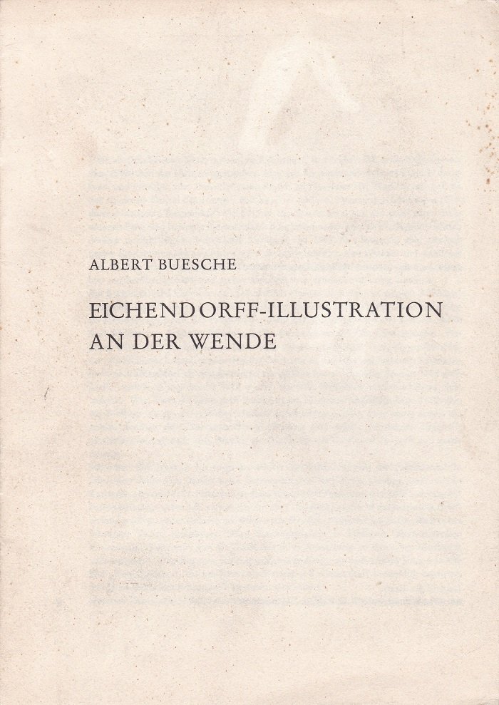 Eichendorff-Illustration an der Wende. (Signiert)