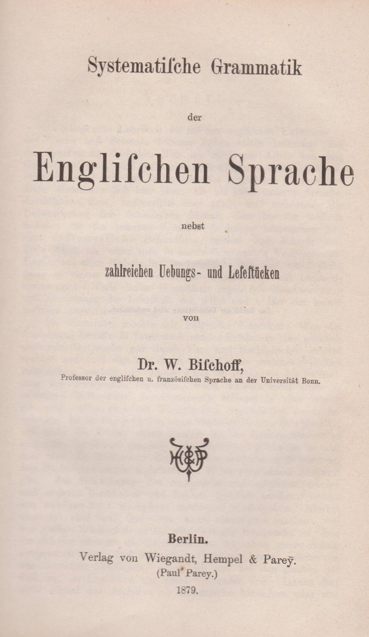 Englische Grammatik.