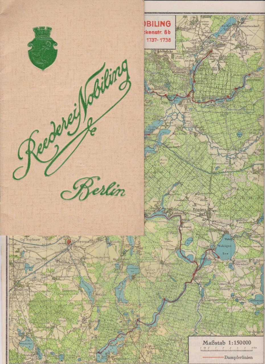 Fahrplan 1934 der Reederei Nobiling.