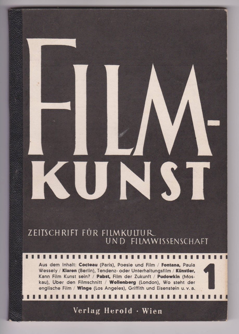 Filmkunst. Zeitschrift für Filmkultur und Filmwissenschaft. Nummer 1 -9.