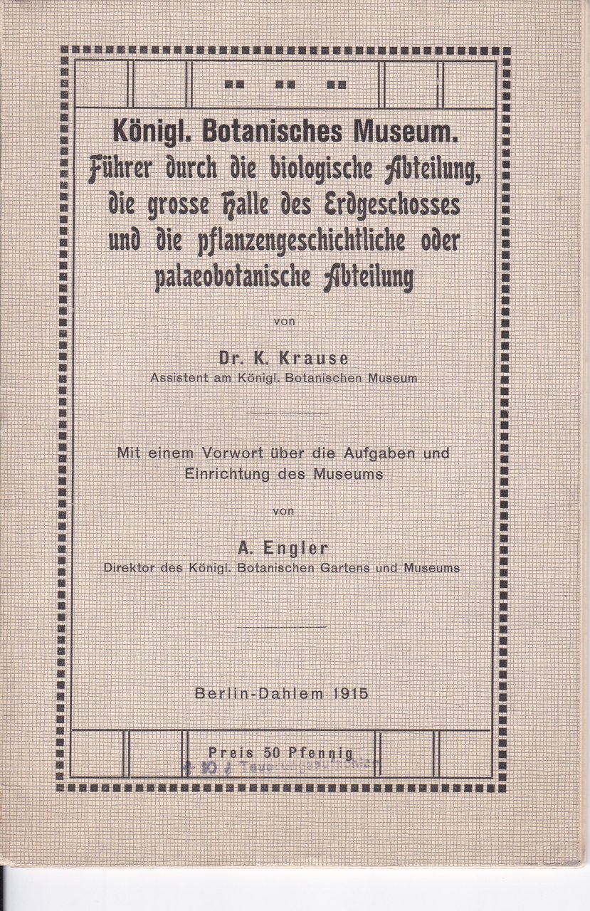 Führer durch die biologische Abteilung, die große Halle des Erdgeschosses …