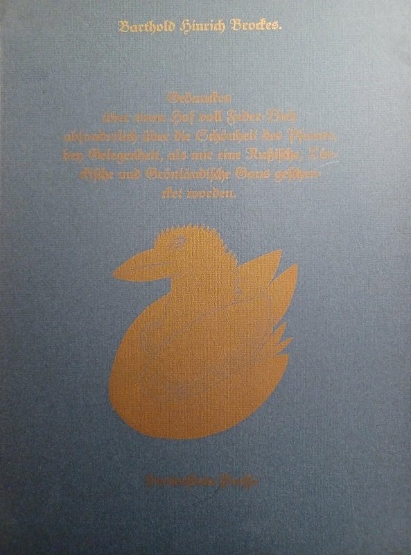 Gedanken über einen Hof voll Feder-Vieh. (Numerierte und signierte Ausgabe!).