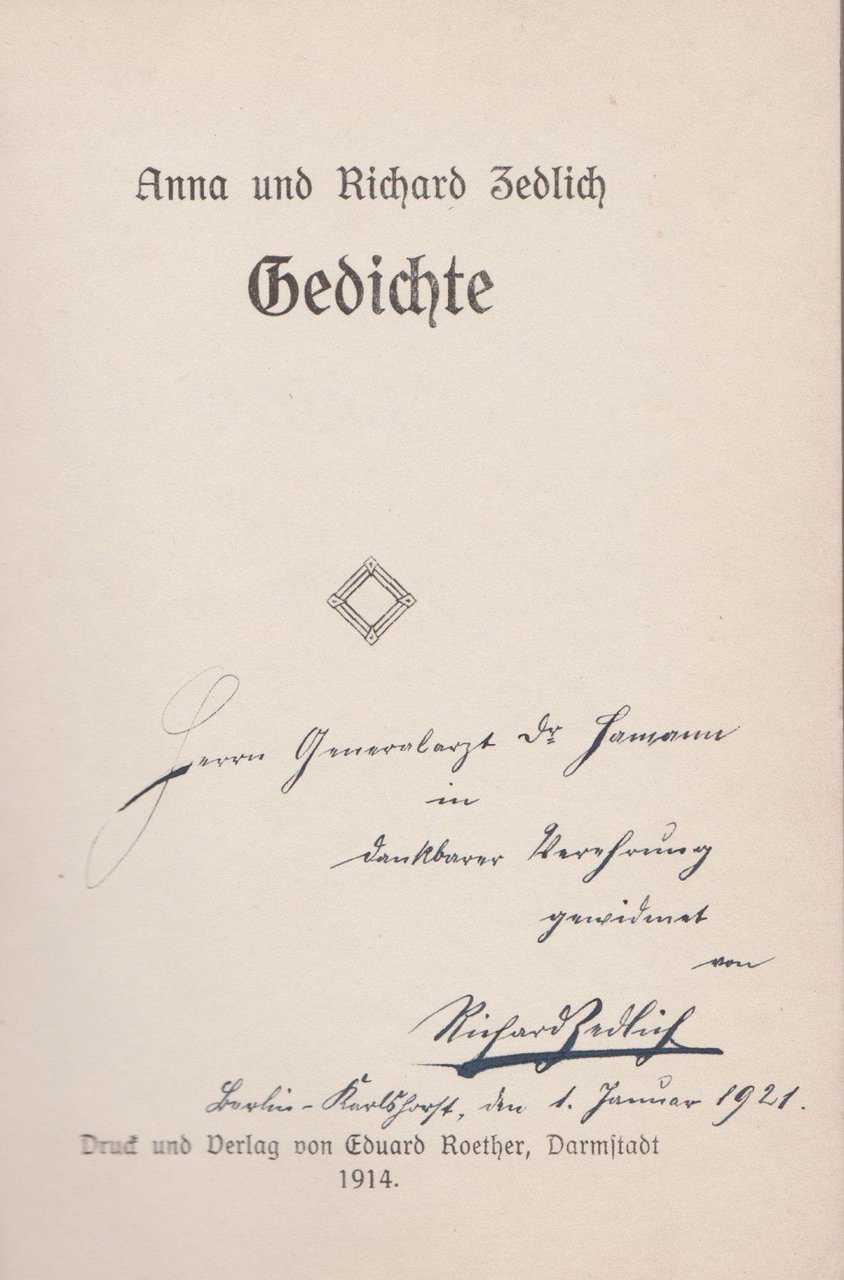 Gedichte. (Autorenwidmung!).