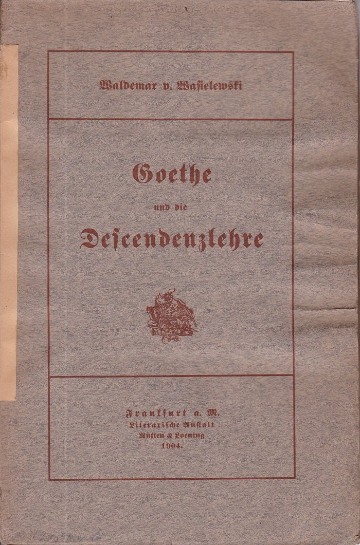 Goethe und die Descendenzlehre.