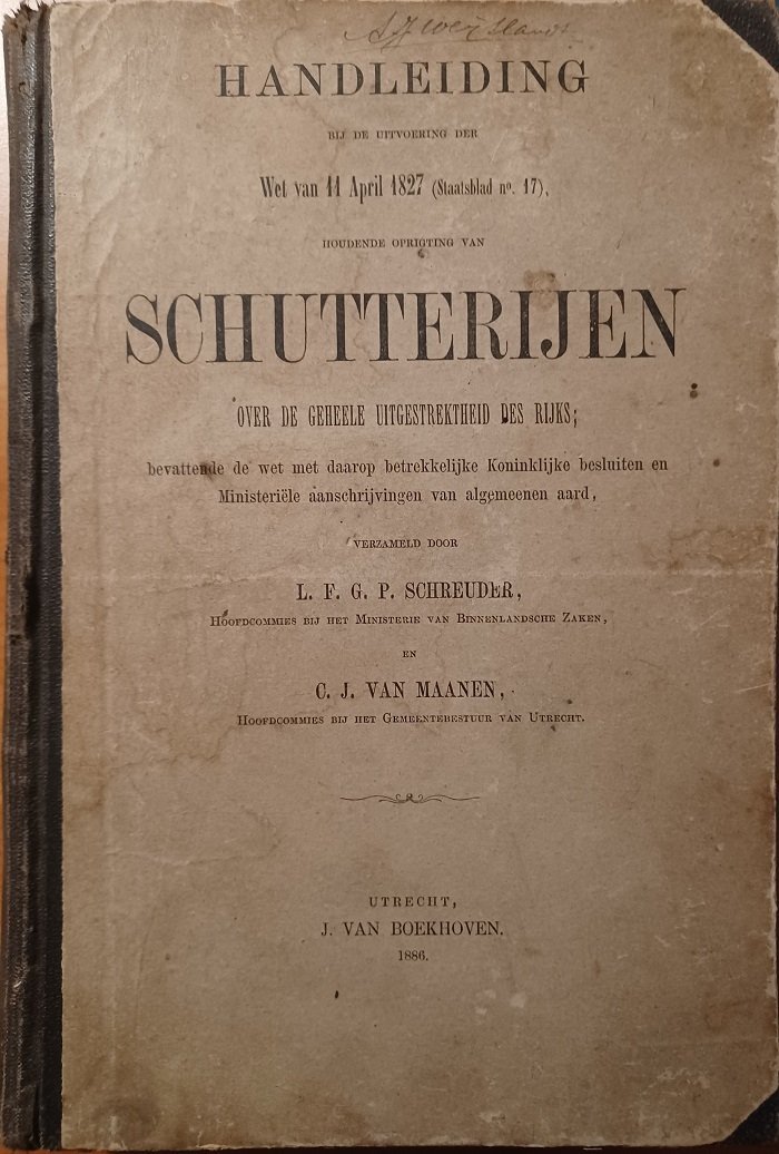 Handleiding ter uitvoering der Wet van den 11 april 1827 …