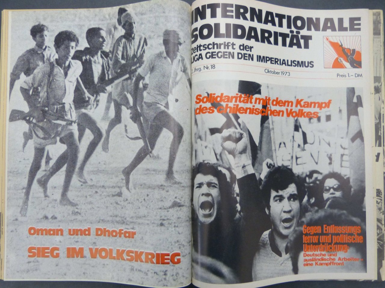 Internationale Solidarität. Zeitschrift der Liga gegen den Imperialismus. Sammelband 1973.