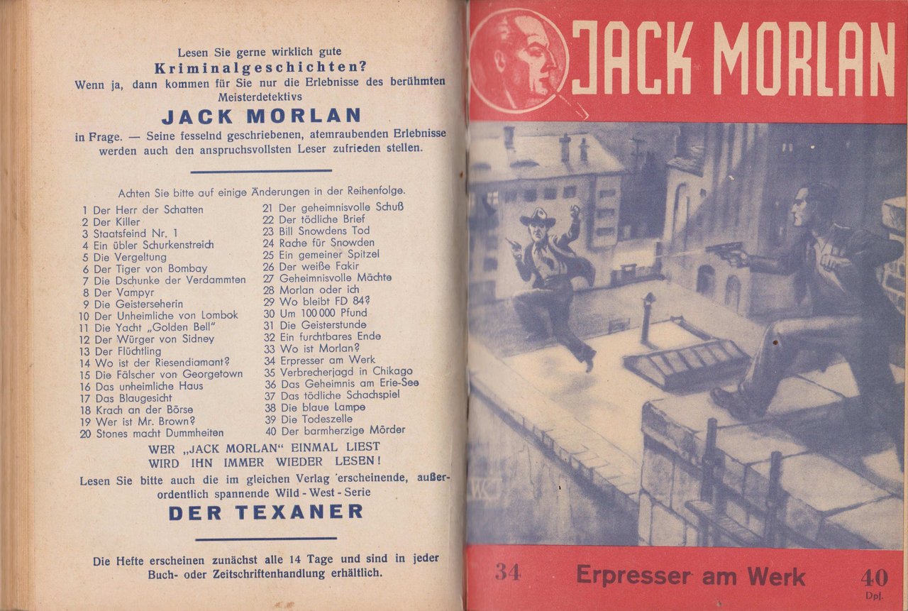 Jack Morlan, der Meisterdetektiv. Heft 31 - 40 (in 1 …