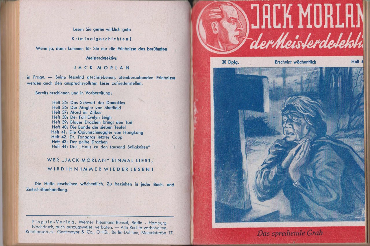 Jack Morlan, der Meisterdetektiv. Heft 41 -50 (in 1 Band). …