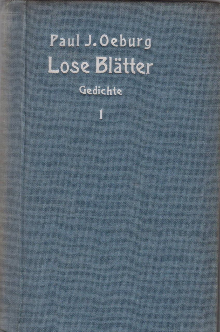 Lose Blätter. Gedichte. 4 Bände. (Widmung des Autors!)