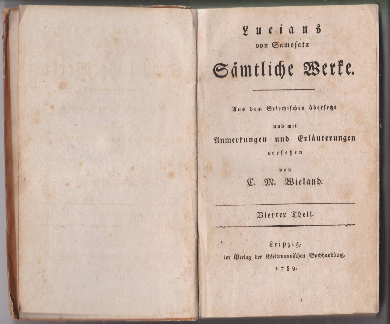 Lucians von Samosata Sämtliche Werke. Vierter Theil.