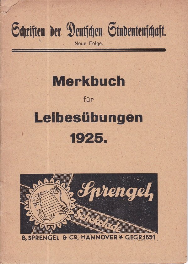 Merkbuch für Leibesübungen 1925.