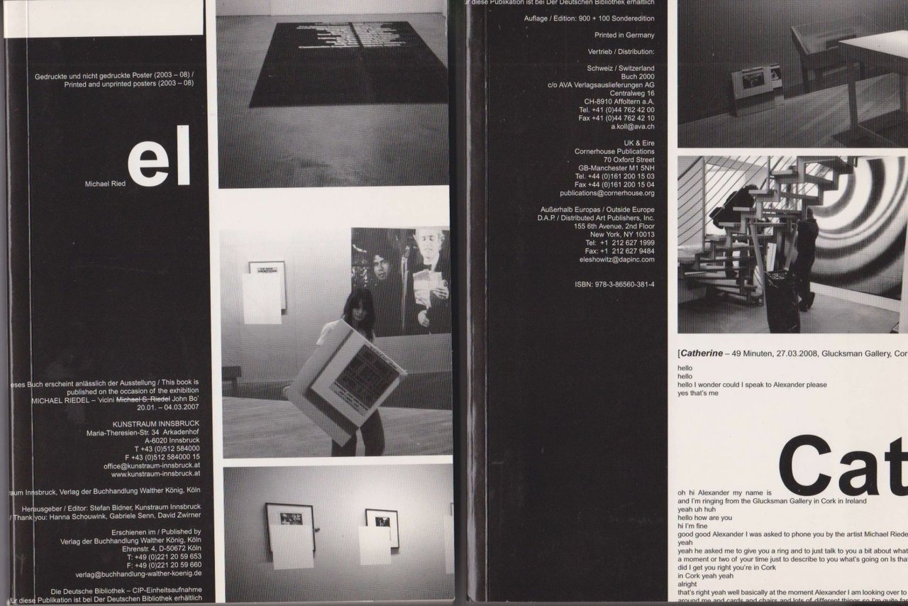 Michael Riedel. Gedruckte und nicht gedruckte Poster (2003-08). / Michael …