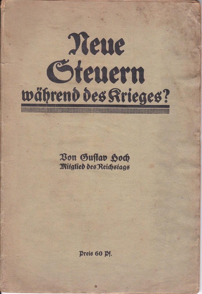 Neue Steuern während des Krieges?