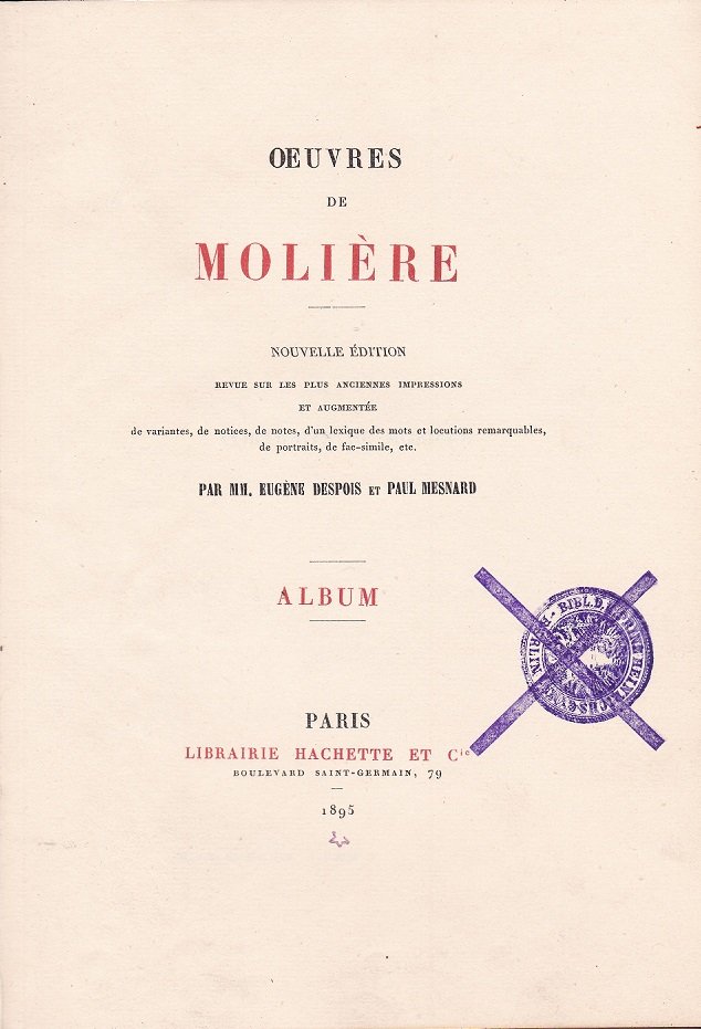 Oevres de Molière. Album.