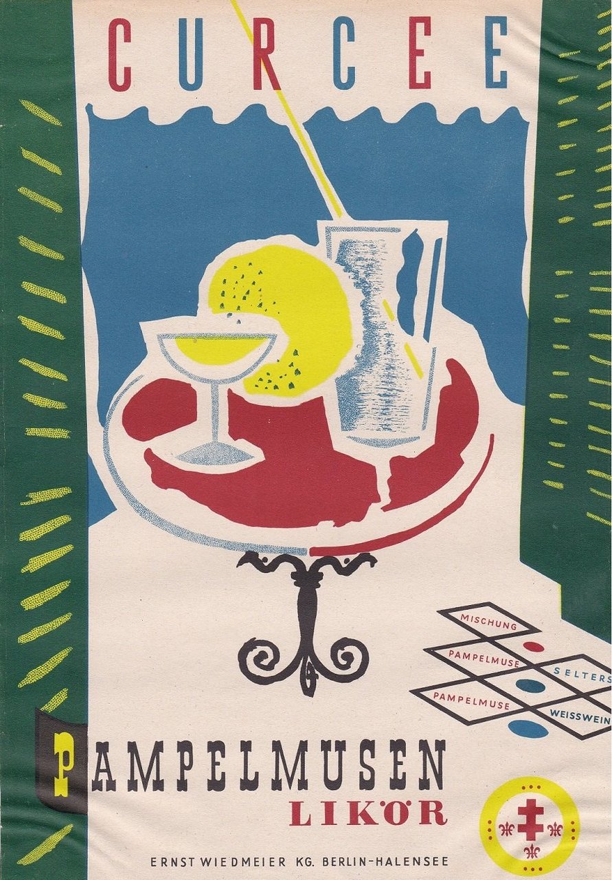 Pampelmusen Likör (Werbemittel).