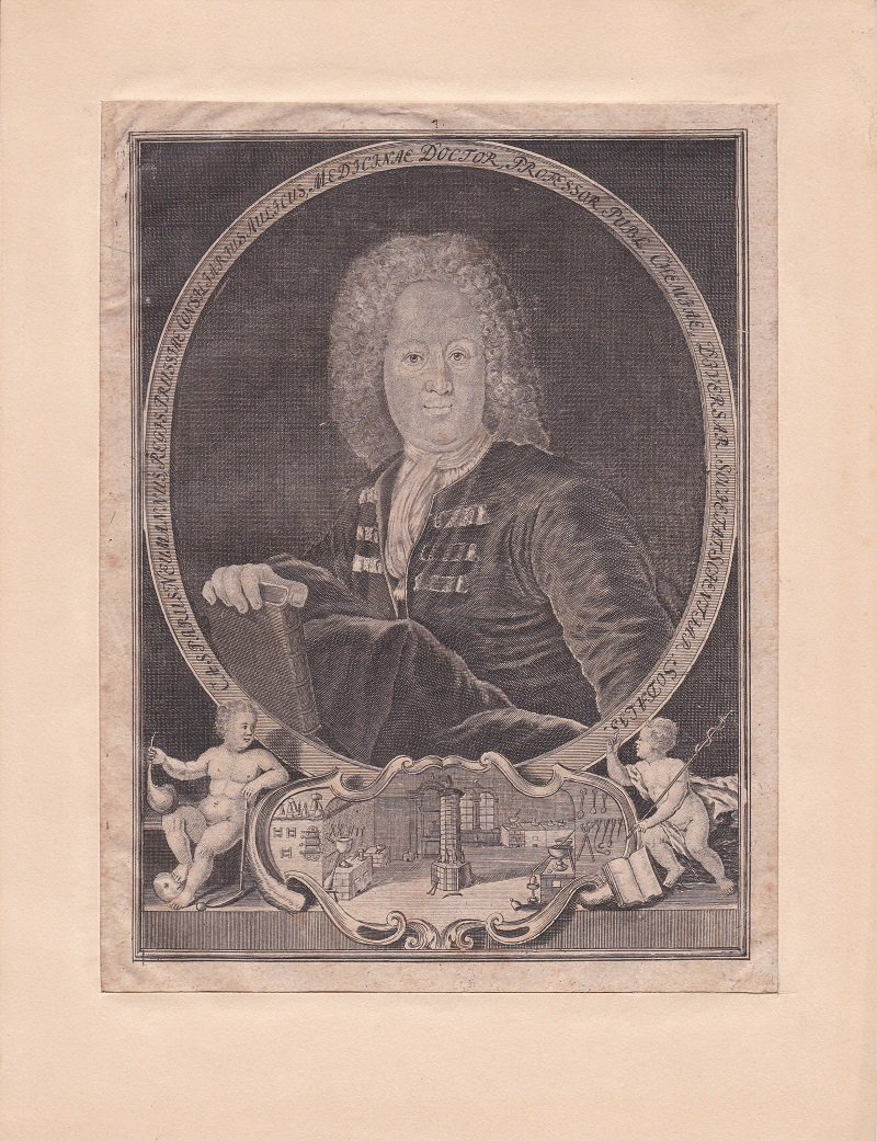 Porträt / Bildnis von Caspar Neumann / Casparus Neumannus (1683-1737).