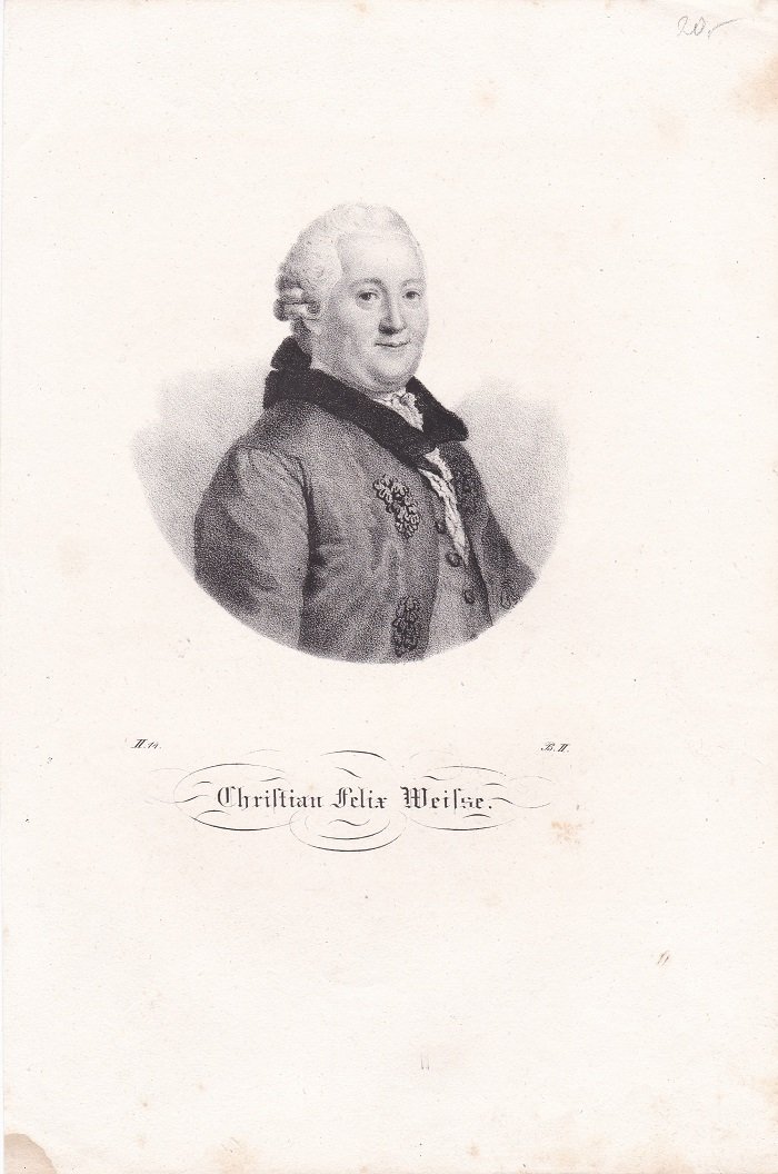 Porträt / Bildnis von Christian Felix Weisse (1726-1804).