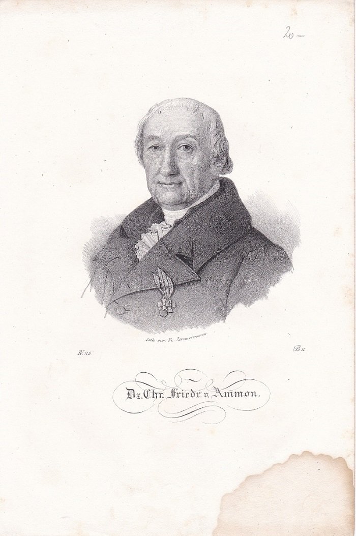 Porträt / Bildnis von Christoph Friedrich von Ammon (1776-1850).